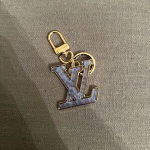 Louis Vuitton LV Resin Keychain Bag Charm Gold Hardware